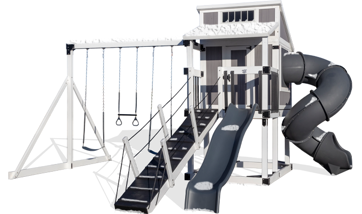 Kids playing in Swing set