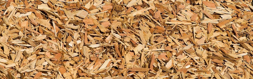 wood mulch on a playground