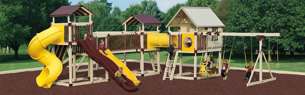 large backyard playset