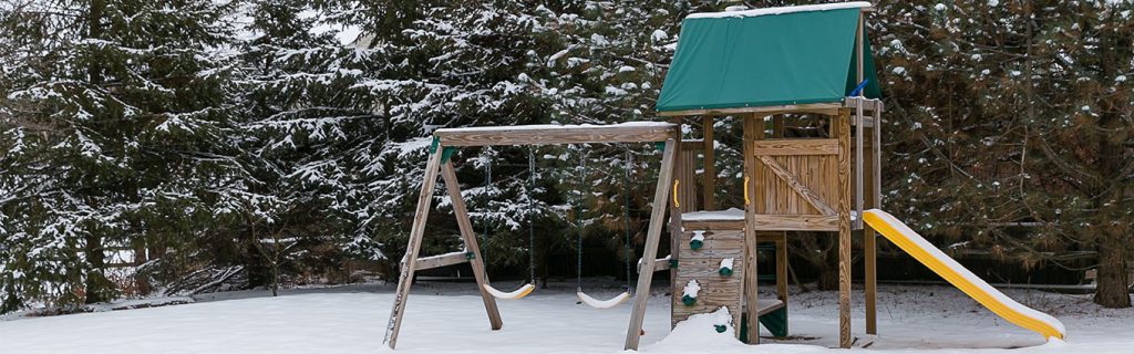 wooden swing set