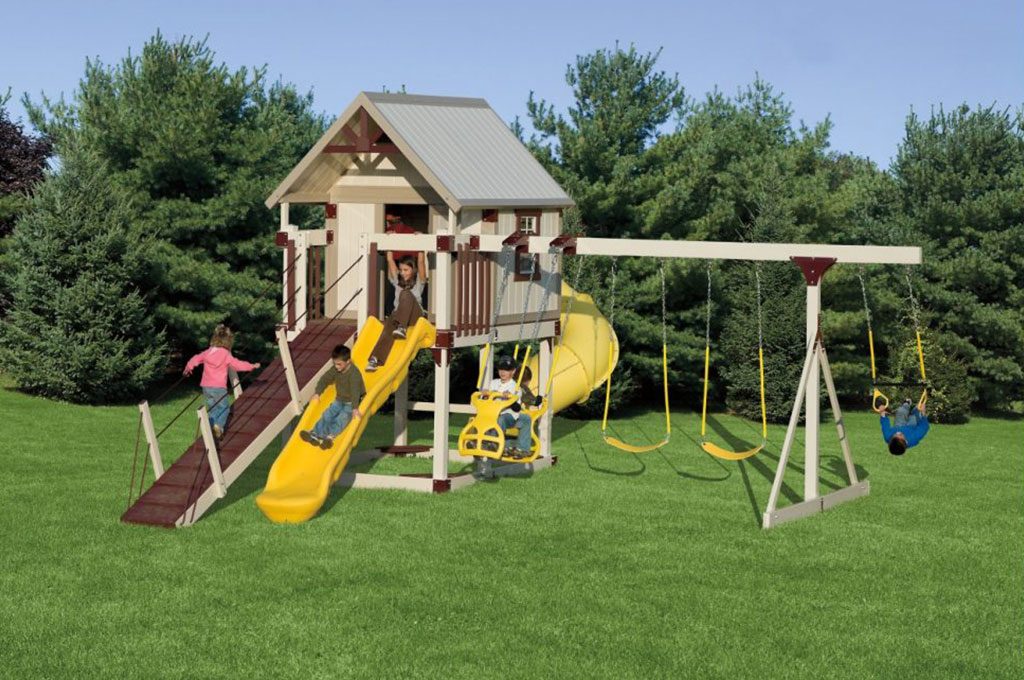 happy hideout swing set package