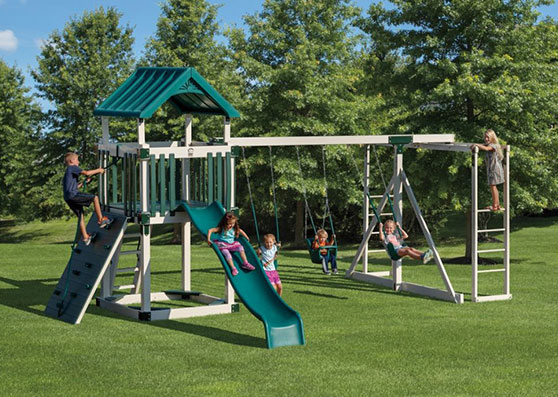 play set rated to support 2,000 pounds of pressure weight limit for playset