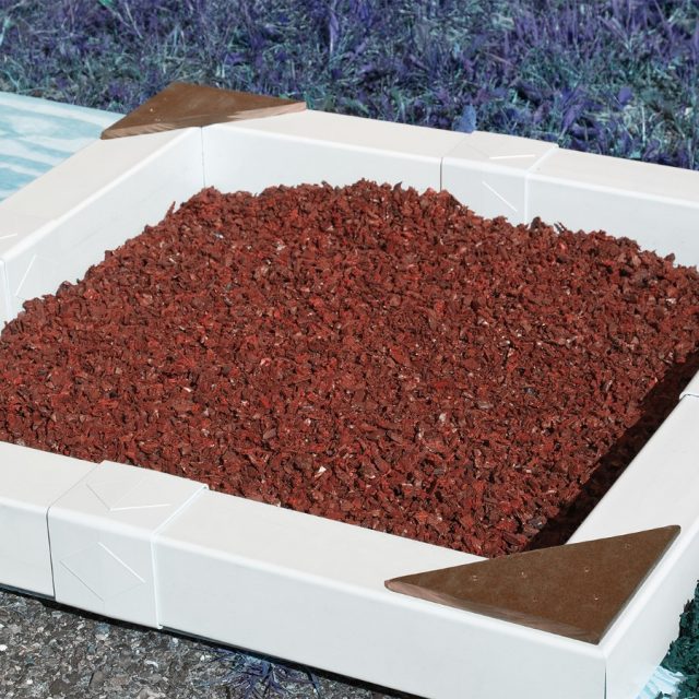 red rubber mulch color offered by adventure world play sets red rubber mulch