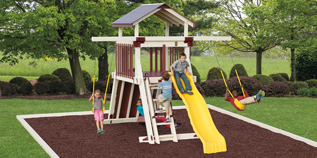 space-saver swing set in the giggle junction model ga55-2 space-saver swing set