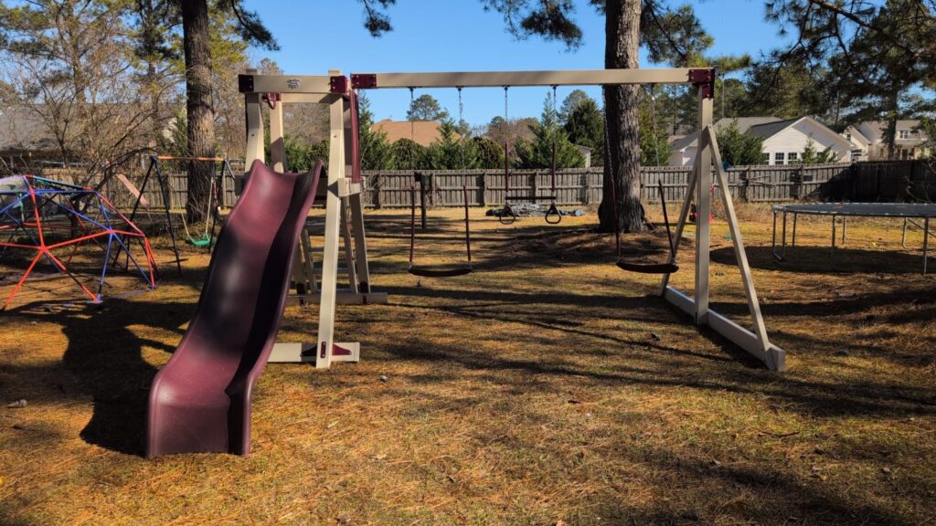 school playset and swing set